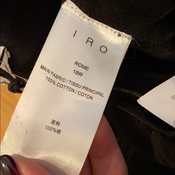 IRO Rome Pant in black velvet sz 40 (large) - Picture 9 of 13